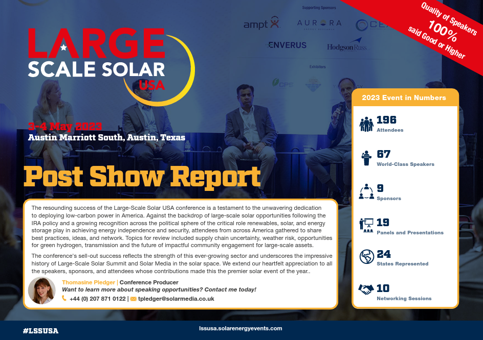 Large Scale Solar USA Post Show Report